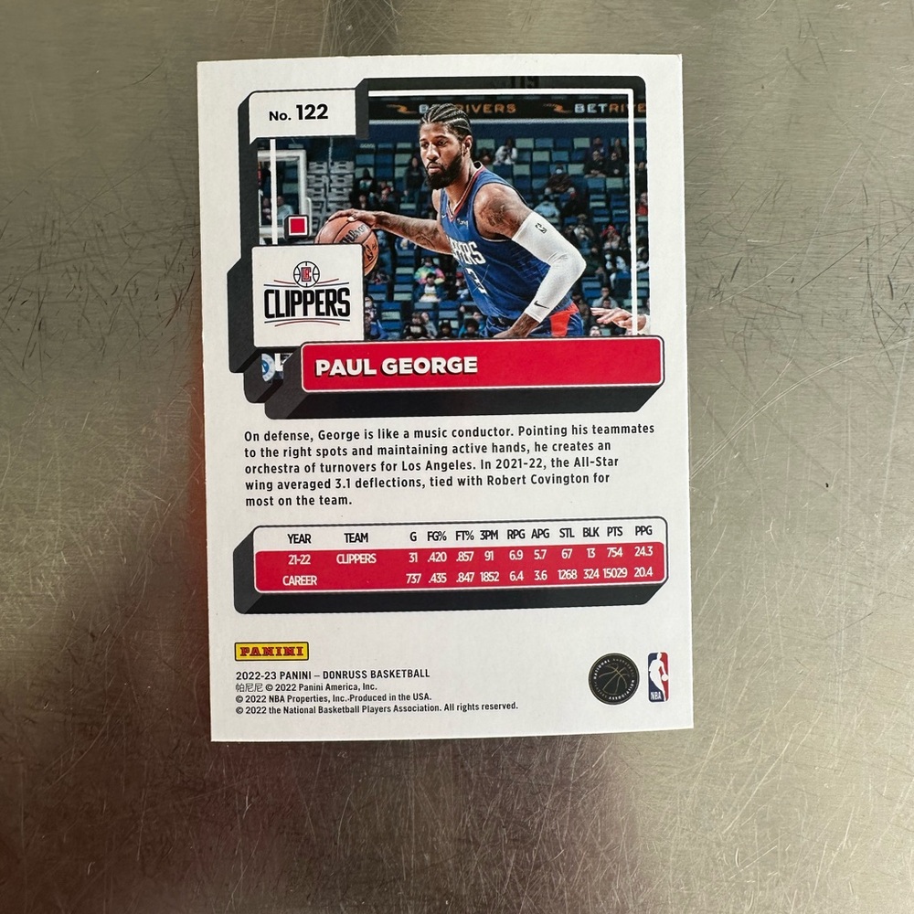 Paul George Card - Picture 2 of 2